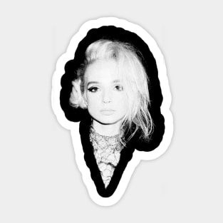 Poppy Concrete Portrait Sticker